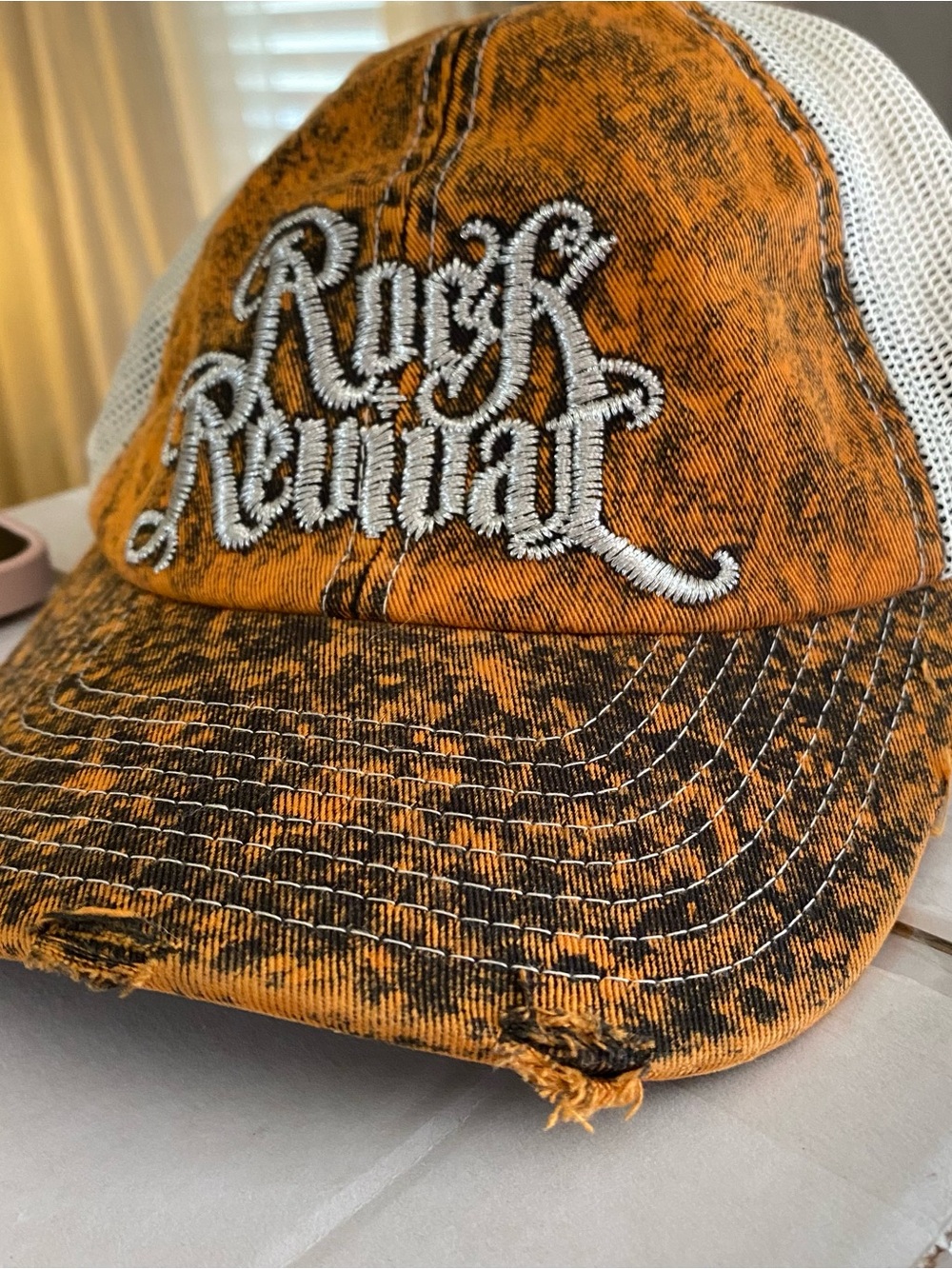 Hat on table